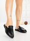Pantofi Mules Dama Flat Negru Culoare Full Face
