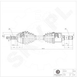 SKV Половин Ос За Ford C-Max / Focus C-Max / Focus Волво C30 / C70 / S40 / V50 SKV Половин Ос За Ford C-Max / Focus C-Max / Focus Волво C30 / C70 / S40 / V50