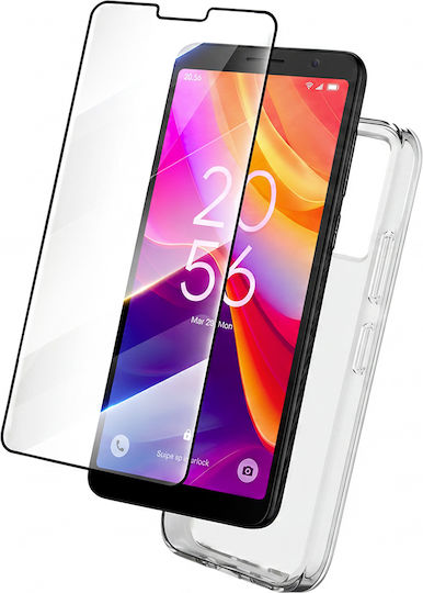 Bigben Connected 2-in-1 Pack Soft Case Tempered Glass Screen Protector Tcl 501 Transparent
