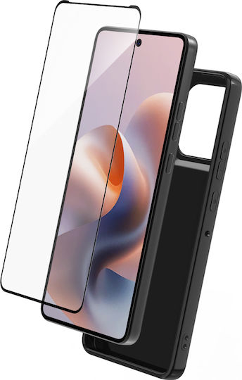 Bigben Connected 2-in-1 Pack Soft Case Tempered Glass Screen Protector Motorola G86 Black