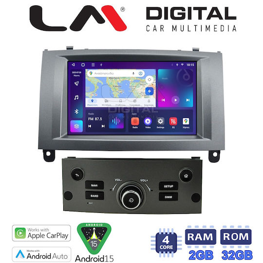 LM Digital Ηχοσύστημα Αυτοκινήτου για Peugeot 407 2004 > 2010 (Bluetooth/USB/WiFi/GPS/Apple-Carplay/Android-Auto)