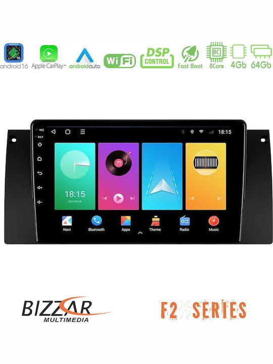 Bizzar Car Audio System for BMW E39 / X5 (E53) Land Rover Range Rover 2002 2005 Bluetooth USB WiFi GPS Apple CarPlay Android Auto with 9" Touch Screen