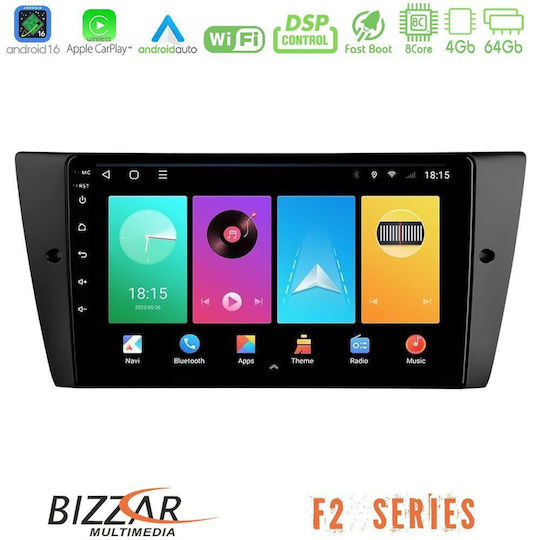 Bizzar Car Audio System for BMW Series 3 (E90) / Series 3 / E90 2006-2011 (Bluetooth/USB/WiFi/GPS/Apple CarPlay/Android Auto) with 9" Touch Screen