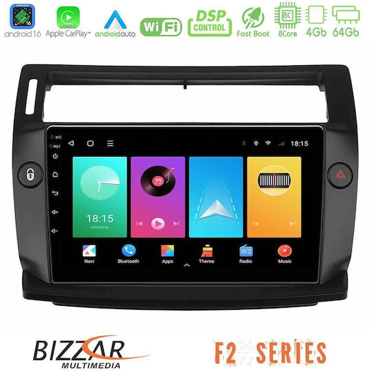 Bizzar Car Audio System for Citroen C4 2004-2010 (Bluetooth/USB/WiFi/GPS/Apple CarPlay/Android Auto) with 9" Touch Screen