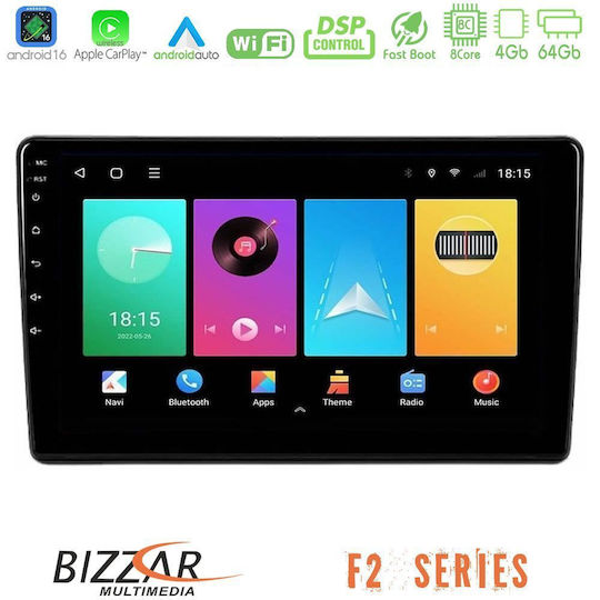Bizzar Car Audio System for Peugeot Partner / Partner Tepee Citroen Berlingo 2008-2018 (Bluetooth/USB/WiFi/GPS/Apple CarPlay/Android Auto) with 9" Touch Screen