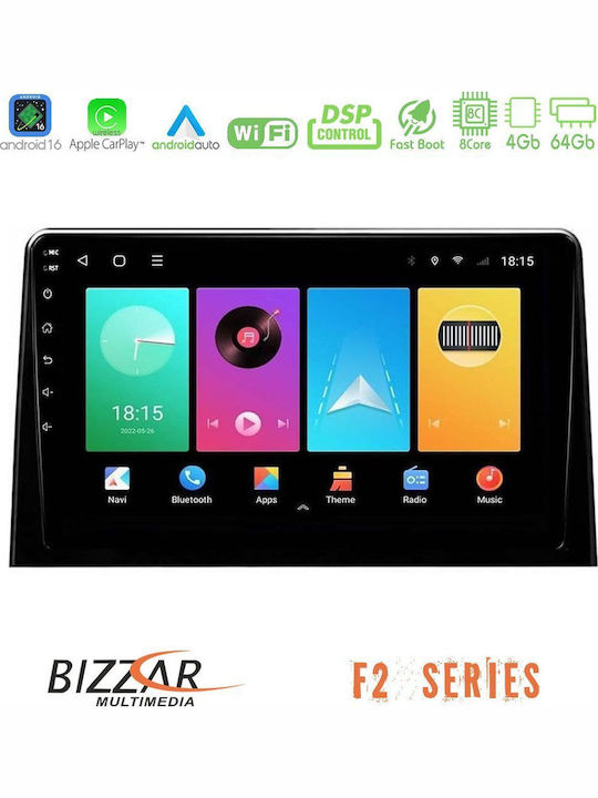 Bizzar Car Audio System for Peugeot Partner Opel Combo Fiat Doblo Toyota Proace Citroen Berlingo 2020 (Bluetooth/USB/WiFi/GPS/Apple CarPlay/Android Auto) with 10" Touch Screen