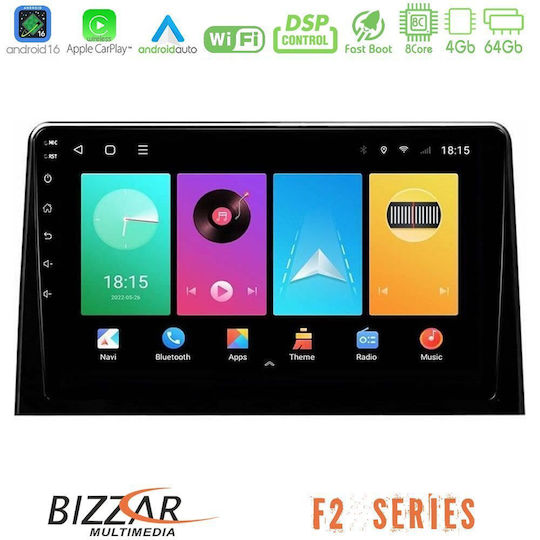 Bizzar Ηχοσύστημα Αυτοκινήτου για Peugeot Partner Opel Combo Fiat Doblo Toyota Proace Citroen Berlingo 2020 (Bluetooth/USB/WiFi/GPS/Apple-Carplay/Android-Auto) με Οθόνη Αφής 10"
