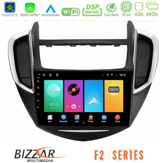 Bizzar Ηχοσύστημα Αυτοκινήτου για Chevrolet Trax 2013-2020 (Bluetooth/USB/WiFi/GPS/Apple-Carplay/Android-Auto) με Οθόνη Αφής 9"