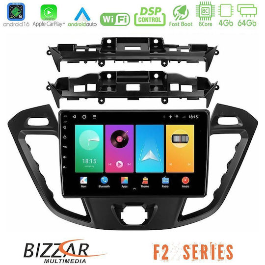 Bizzar Car Audio System for Ford Transit Custom / Tourneo Custom 2025-2026 (Bluetooth/USB/WiFi/GPS/Apple CarPlay/Android Auto) with 9" Touch Screen