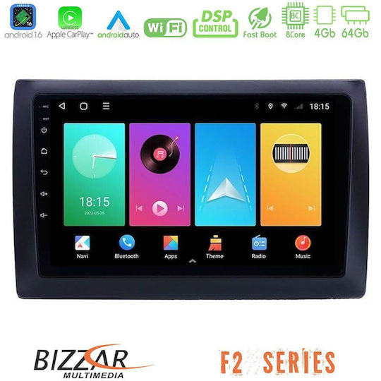 Bizzar Ηχοσύστημα Αυτοκινήτου για Fiat Stilo 2001-2008 (Bluetooth/USB/WiFi/GPS/Apple-Carplay/Android-Auto) με Οθόνη Αφής 9"