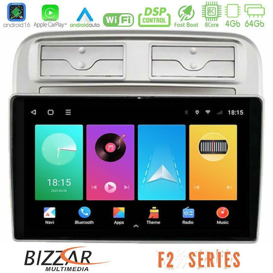 Bizzar Ηχοσύστημα Αυτοκινήτου για Fiat Grande Punto 2006-2011 (Bluetooth/USB/WiFi/GPS/Apple-Carplay/Android-Auto) με Οθόνη Αφής 9"
