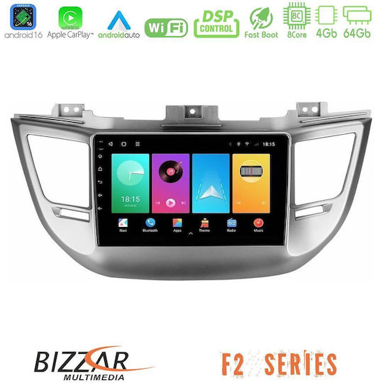 Bizzar Ηχοσύστημα Αυτοκινήτου για Hyundai Tucson 2015-2018 (Bluetooth/USB/WiFi/GPS/Apple-Carplay/Android-Auto) με Οθόνη Αφής 9"