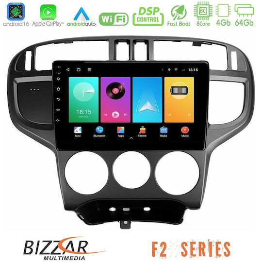 Bizzar Car Audio System for Hyundai Matrix 2001-2010 Bluetooth USB WiFi GPS Apple CarPlay Android Auto with 9" Touch Screen