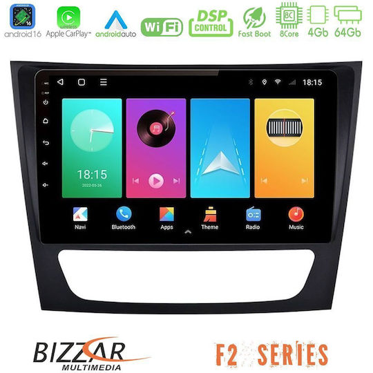 Bizzar Ηχοσύστημα Αυτοκινήτου για Mercedes-Benz E Class / CLS Class (Bluetooth/USB/WiFi/GPS/Apple-Carplay/Android-Auto) με Οθόνη Αφής 9"