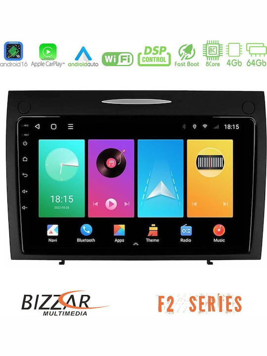 Bizzar Car Audio System for Mercedes-Benz SLK 2004-2010 (Bluetooth/USB/WiFi/GPS/Apple CarPlay/Android Auto) with 9" Touch Screen