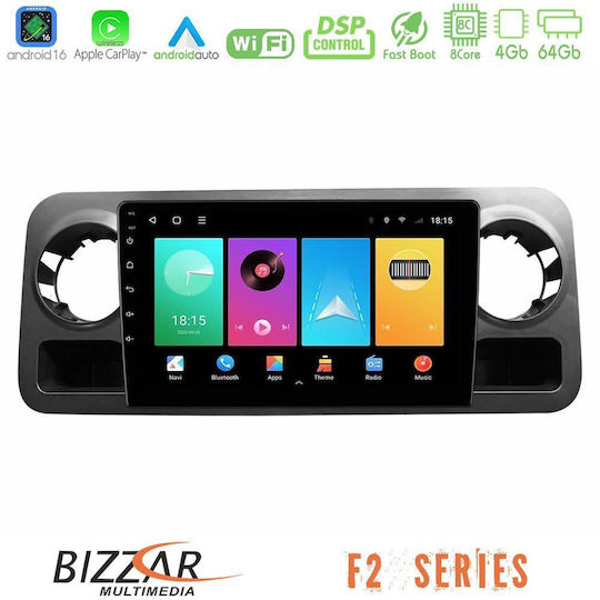 Bizzar Car Audio System for Mercedes-Benz Sprinter 2019-2023 (Bluetooth/USB/WiFi/GPS/Apple CarPlay/Android Auto) with 10" Touch Screen