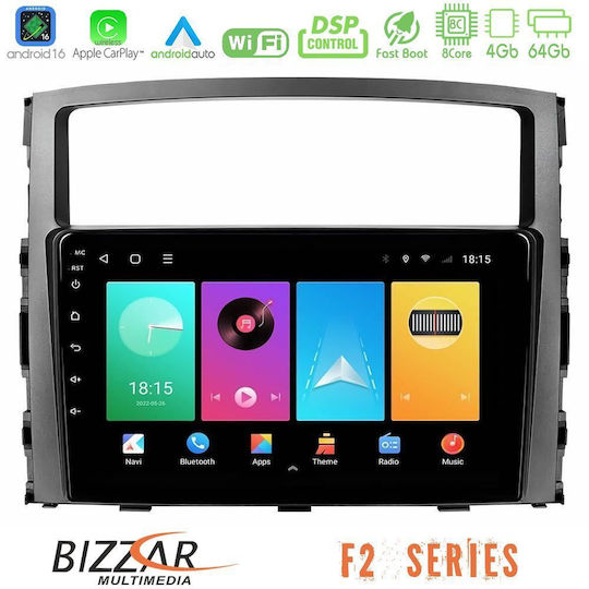 Bizzar Car Audio System for Mitsubishi Pajero 2008-2009 Bluetooth USB WiFi GPS Apple CarPlay Android Auto with 9" Touch Screen