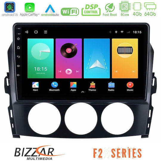 Bizzar Ηχοσύστημα Αυτοκινήτου για Mazda MX-5 2006-2008 (Bluetooth/USB/WiFi/GPS/Apple-Carplay/Android-Auto) με Οθόνη Αφής 9"