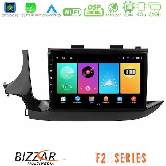 Bizzar Car Audio System for Opel Mokka 2016-2020 Bluetooth USB WiFi GPS Apple CarPlay Android Auto with 9" Touch Screen