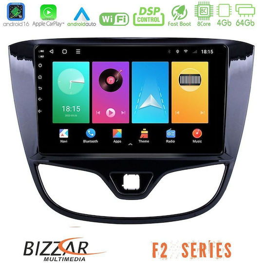 Bizzar Auto-Audiosystem für Opel Karl 2017-2019 (Bluetooth/USB/Eingebautes Wi-Fi / GPS / Apple CarPlay / Android Auto) mit 9 Zoll Touchscreen