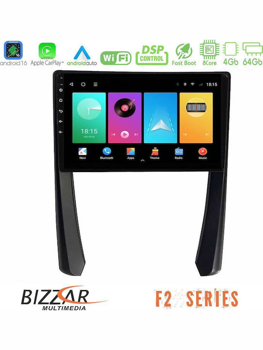 Bizzar Car Audio System for Porsche 911 / Cayman / Boxster Bluetooth USB WiFi GPS Apple CarPlay Android Auto with 9" Touch Screen