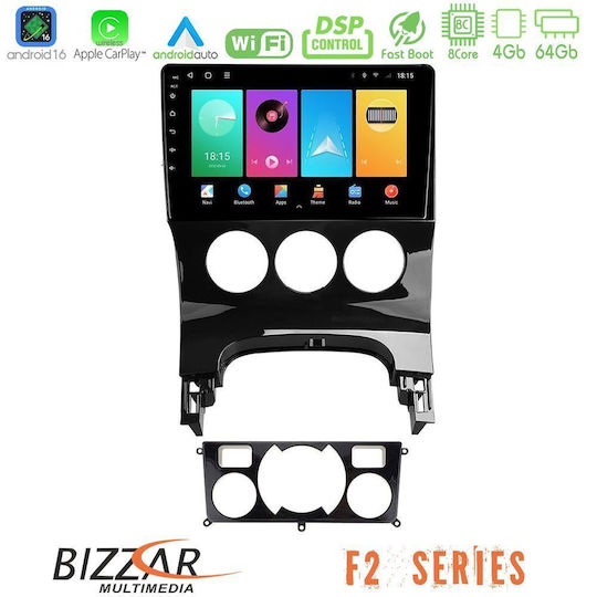 Bizzar Car Audio System for Peugeot 3008 2008-2016 with A/C Bluetooth USB WiFi GPS Apple CarPlay Android Auto with 9" Touch Screen