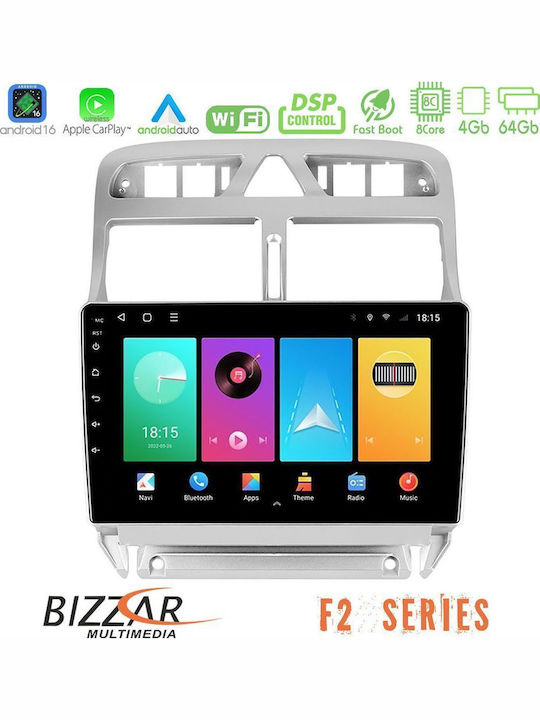 Bizzar Car Audio System for Peugeot 307 2002-2008 Bluetooth USB WiFi GPS Apple CarPlay Android Auto with 9" Touch Screen