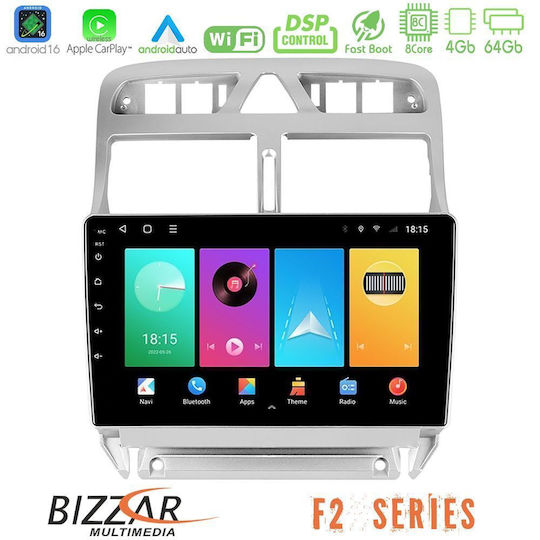Bizzar Car Audio System for Peugeot 307 2002-2008 Bluetooth USB WiFi GPS Apple CarPlay Android Auto with 9" Touch Screen