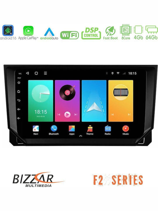 Bizzar Car Audio System for Seat Arona / Ibiza Bluetooth USB WiFi GPS Apple CarPlay Android Auto with 9" Touch Screen