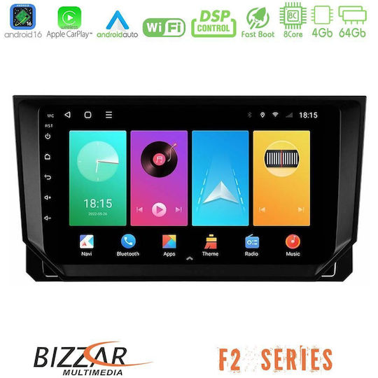 Bizzar Car Audio System for Seat Arona / Ibiza Bluetooth USB WiFi GPS Apple CarPlay Android Auto with 9" Touch Screen