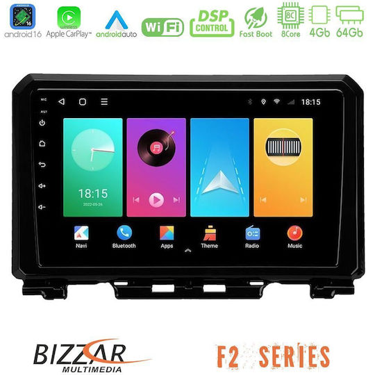 Bizzar Ηχοσύστημα Αυτοκινήτου για Suzuki Jimny 2018-2022 (Bluetooth/USB/WiFi/GPS/Apple-Carplay/Android-Auto) με Οθόνη Αφής 9"