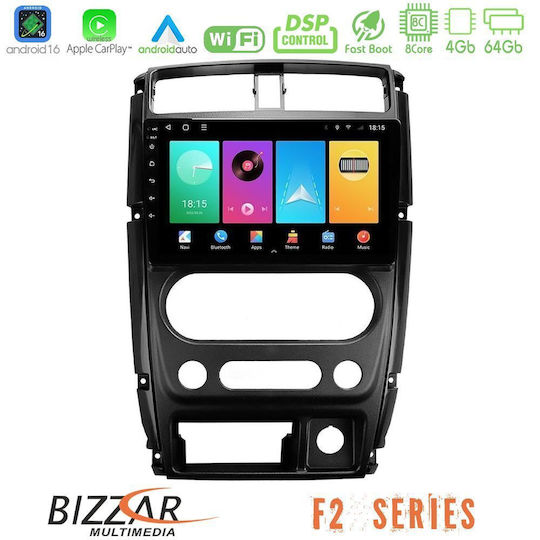 Bizzar Car Audio System for Suzuki Jimny 2007-2017 Bluetooth USB WiFi GPS Apple CarPlay Android Auto with 9" Touch Screen