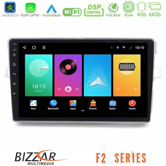 Bizzar Ηχοσύστημα Αυτοκινήτου για Toyota Verso 2009-2018 (Bluetooth/USB/WiFi/GPS/Apple-Carplay/Android-Auto) με Οθόνη Αφής 9"