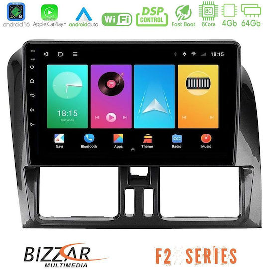 Bizzar Auto-Audiosystem für Volvo XC 60 2009-2012 mit Touchscreen 9 Zoll Bluetooth USB WiFi GPS Apple CarPlay Android Auto