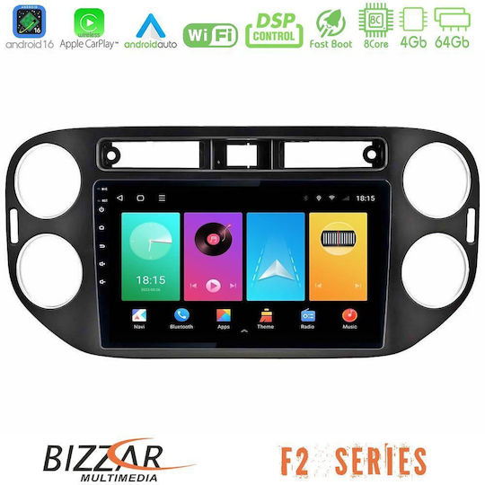 Bizzar Ηχοσύστημα Αυτοκινήτου για Volkswagen Tiguan / Golf Plus 2004 – 2014 (Bluetooth/USB/WiFi/GPS/Apple-Carplay/Android-Auto) με Οθόνη Αφής 9"