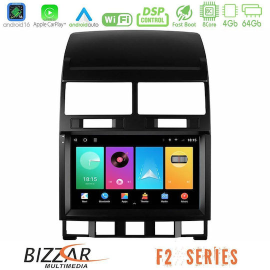 Bizzar Car Audio System for Volkswagen Touareg 2002 – 2010 Bluetooth USB WiFi GPS Apple CarPlay Android Auto with 9" Touch Screen