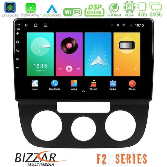Bizzar Car Audio System for Volkswagen Jetta with A/C (Bluetooth/USB/WiFi/GPS/Apple CarPlay/Android Auto) with 10" Touch Screen