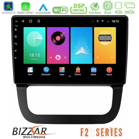 Bizzar Car Audio System for Volkswagen Jetta 2010 2011 with Touch Screen 10" Bluetooth USB Wi-Fi GPS Apple CarPlay Android Auto