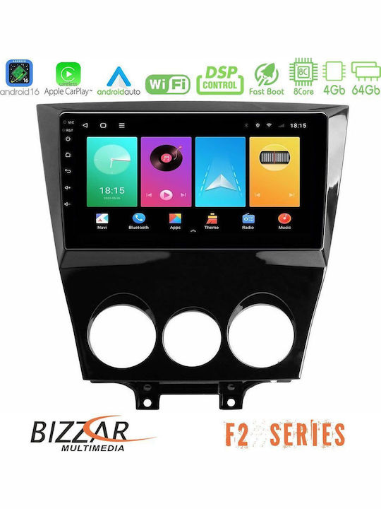 Bizzar Car Audio System for Mazda RX-8 2008-2012 Bluetooth USB WiFi GPS Apple CarPlay Android Auto with 9" Touch Screen