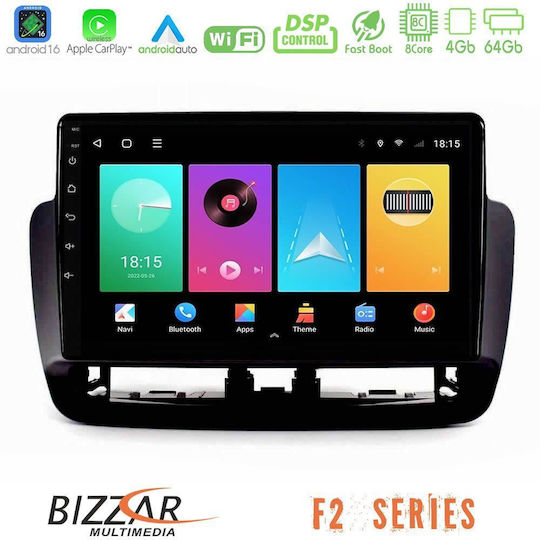 Bizzar Auto-Audiosystem für Seat Ibiza 2012-2015 mit Touchscreen 9" (Bluetooth/USB/Eingebautes Wi-Fi / GPS / Apple CarPlay / Android Auto)