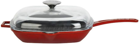 Lava Lava Cast Iron Grill Pan with Lid 26cm