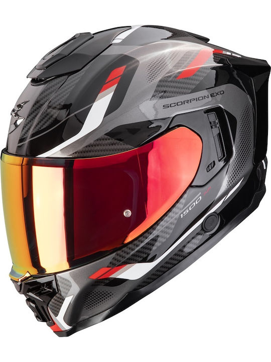 Scorpion Exo 1500 Air Sleek Black/Red Motorcycl...