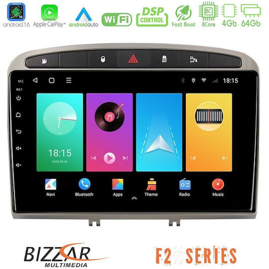 Bizzar Car Audio System for Peugeot 308 / RCZ Bluetooth USB WiFi GPS Apple CarPlay Android Auto with 9" Touch Screen