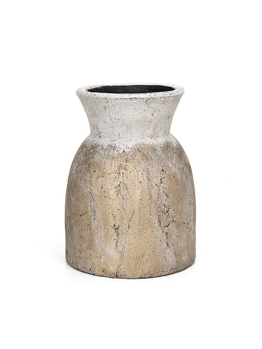 Decorative Vase Stone Neck Patina