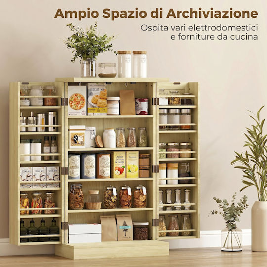 Floor Cabinet Natural Wood 60x30x104cm Floor Cabinet Natural Wood 60x30x104cm