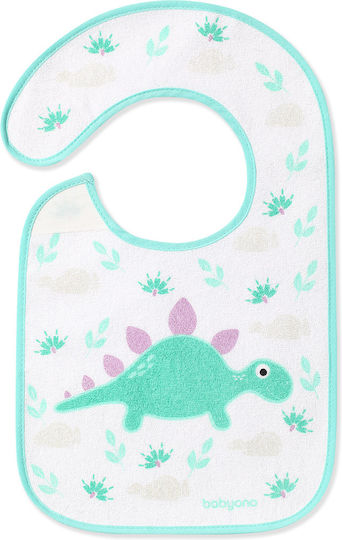 Babyono Wasserdichte Stoff Baby Lätzchen mit Bügelverschluss und Schlaufe Dinosaurier für 6 Monate+