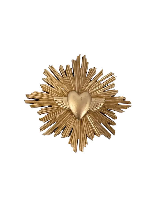 Selected by Pragmatic Wanddekoration Geometrisches Element Gold Polyresin 14,5x2x13,5cm