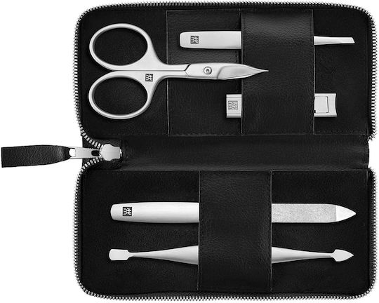 5 Piece Set Stainless Steel Vegan Leather Case Apple Black Zwilling Premium