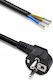 Qoltec Power Cable Angled Schuko Cee 7/7 Plug E F Copper Stripped Soldered 3x1.50 Mm² 3 M