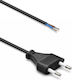 Qoltec Power Cable Cee 7/16 C Plug 2x0.50 Mm² Copper Cu Stripped Soldered 1.8 M